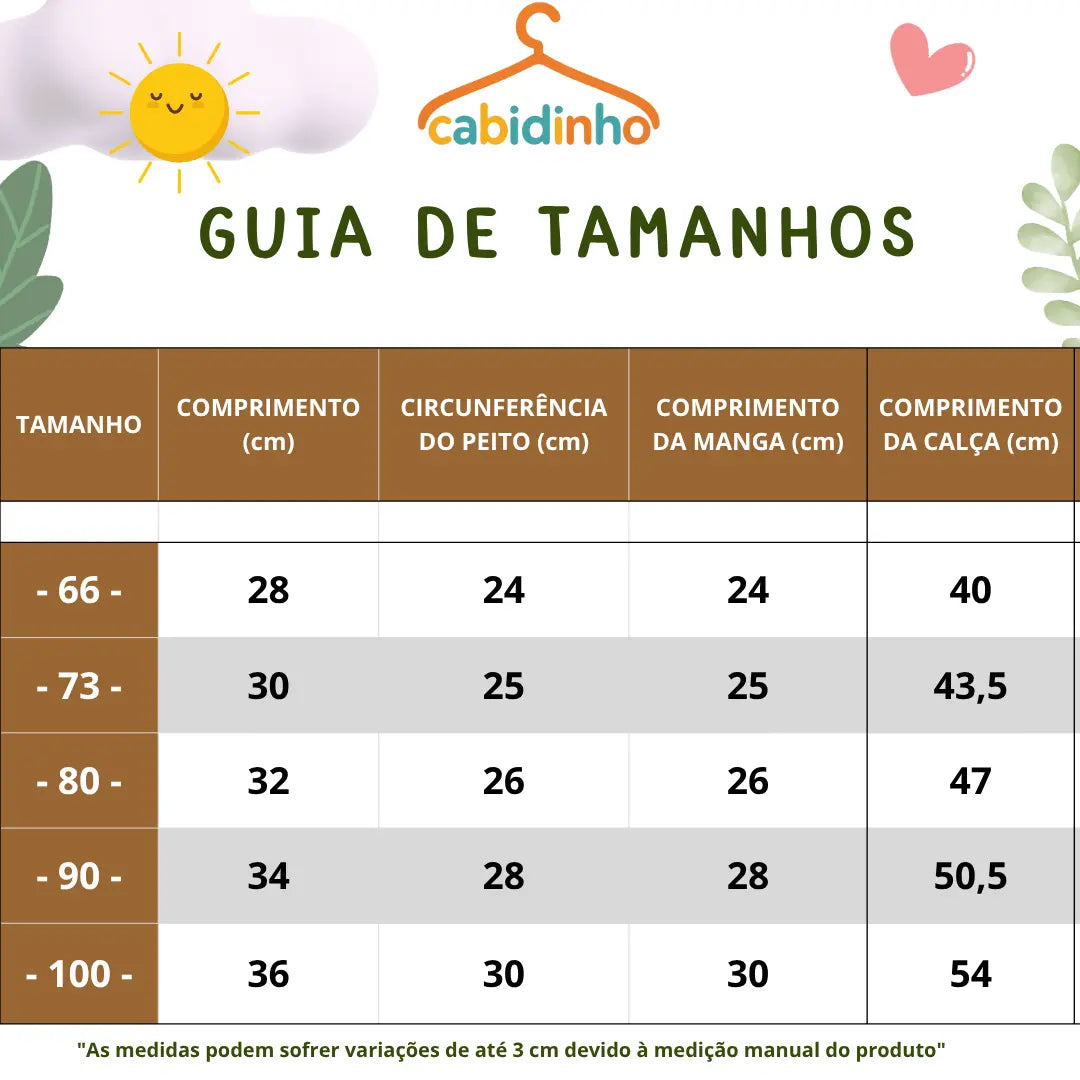 Guia de Tamanhos