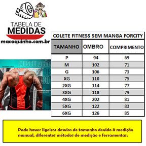 Colete Fitness Sem Manga Forcity