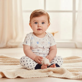 Kit Bodysuits Manga Curta + Calças Algodão - Lilo
