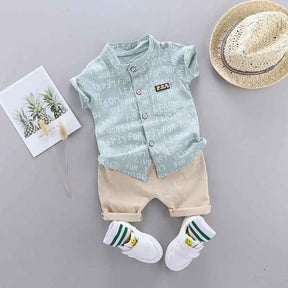 Conjunto Camisa + Bermuda Traje Casual 2 Peças - Heitor